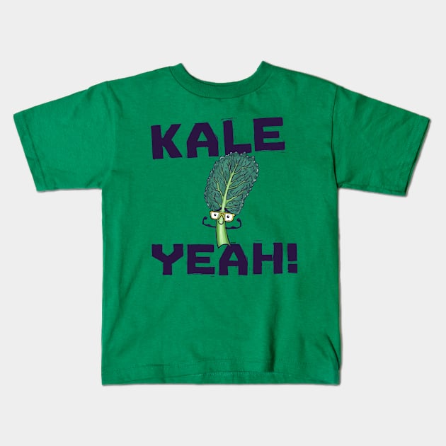 KALE YEAH! Kids T-Shirt by mcillustrator